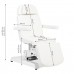 Pedicure chair EXPERT PODO W-12C with LED lights, white